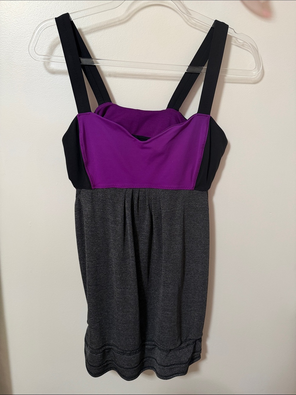 lululemon athletica Purple, Black & Gray Built-In Bra Tank